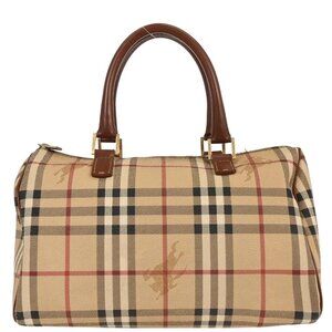 Burberry Beige PVC House Check Handbag T-04-01 145345